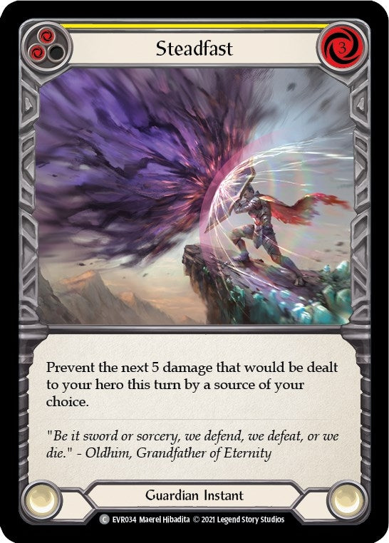 Image for Steadfast (Yellow) (Everfest) (EVR034) - Flesh and Blood TCG
