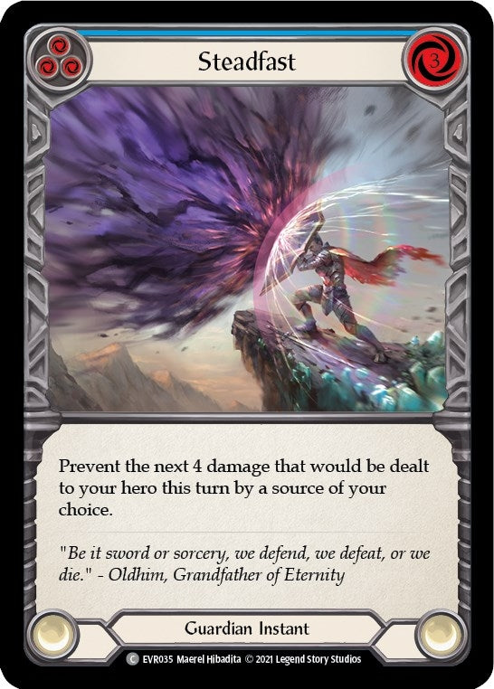 Image for Steadfast (Blue) (Everfest) (EVR035) - Flesh and Blood TCG