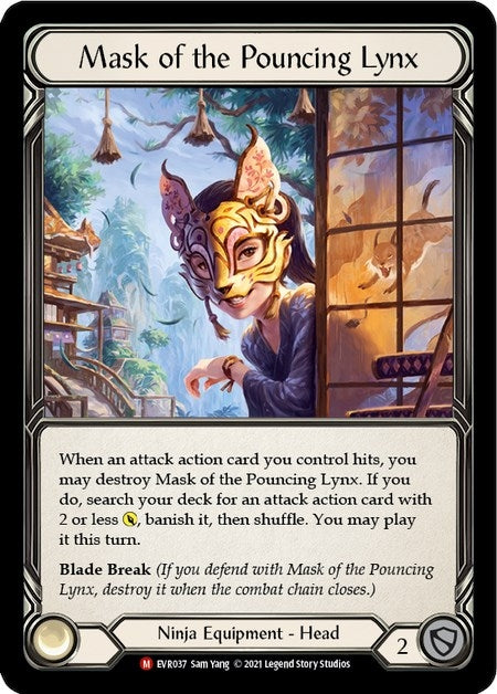 Image for Mask of the Pouncing Lynx (Everfest) (EVR037) - Flesh and Blood TCG
