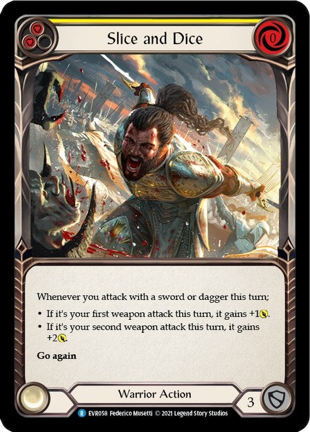 Image for Slice and Dice (Yellow) (Everfest) (EVR058) - Flesh and Blood TCG