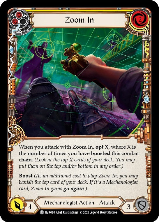 Image for Zoom In (Yellow) (Everfest) (EVR080) - Flesh and Blood TCG