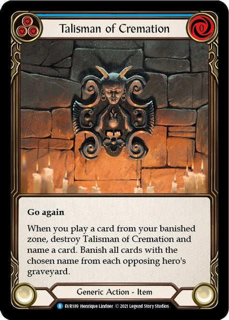 Image for Talisman of Cremation (Everfest) (EVR189) - Flesh and Blood TCG