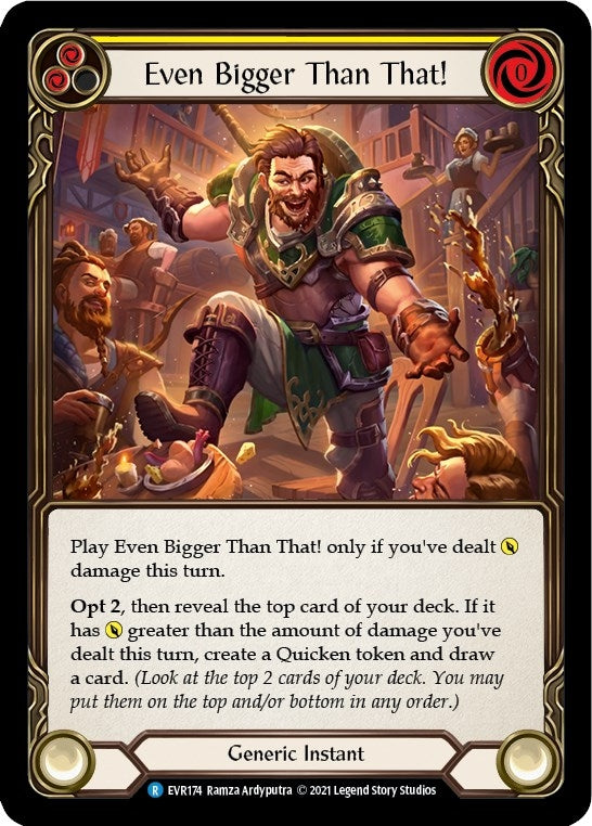 Image for Even Bigger Than That! (Yellow) (Everfest) (EVR174) - Flesh and Blood TCG