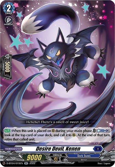 Image for Desire Devil, Kenen (D-BT04: Awakening of Chakrabarthi) (D-BT04/019EN) - Cardfight Vanguard
