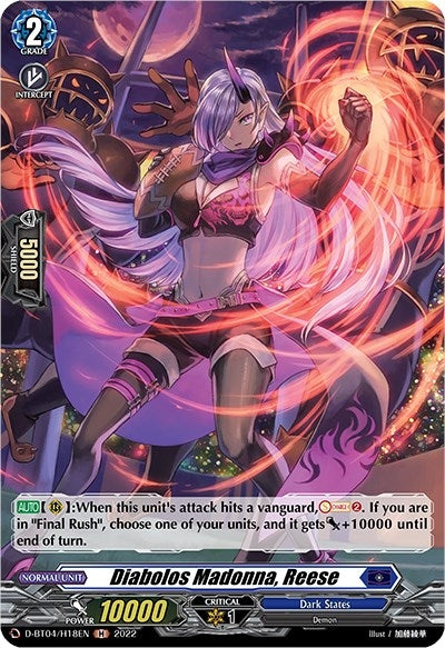 Image for Diabolos Madonna, Reese (Holo) (D-BT04: Awakening of Chakrabarthi) (D-BT04/H18EN) - Cardfight Vanguard