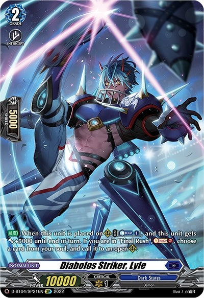 Image for Diabolos Striker, Lyle (SP) (D-BT04: Awakening of Chakrabarthi) (D-BT04/SP21EN) - Cardfight Vanguard