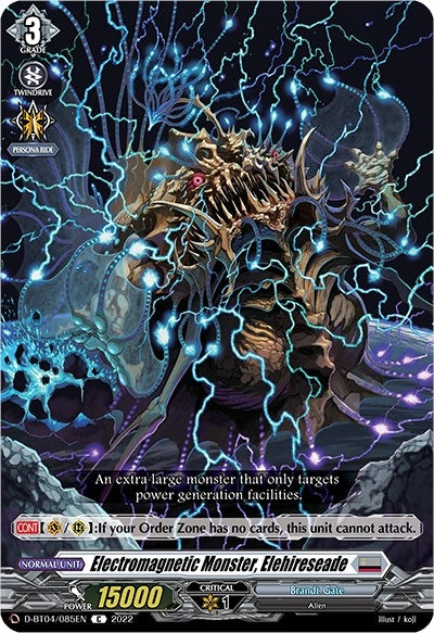 Image for Electromagnetic Monster, Elehireseade (D-BT04: Awakening of Chakrabarthi) (D-BT04/085EN) - Cardfight Vanguard