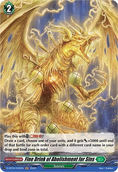 Image for Fine Drink of Abolishment for Sins (Holo) (D-BT04: Awakening of Chakrabarthi) (D-BT04/H45EN) - Cardfight Vanguard