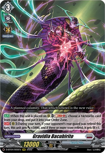 Image for Gravidia Bacubirito (D-BT04: Awakening of Chakrabarthi) (D-BT04/009EN) - Cardfight Vanguard
