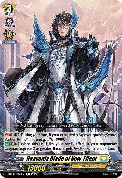 Image for Heavenly Blade of Vow, Flient (D-BT04: Awakening of Chakrabarthi) (D-BT04/050EN) - Cardfight Vanguard