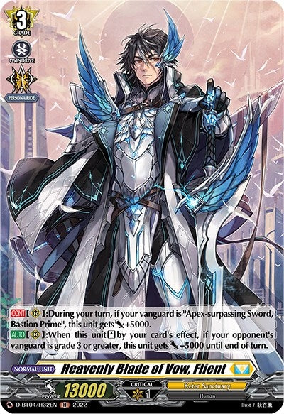 Image for Heavenly Blade of Vow, Flient (Holo) (D-BT04: Awakening of Chakrabarthi) (D-BT04/H32EN) - Cardfight Vanguard