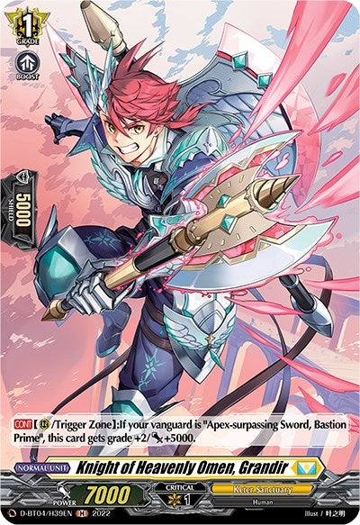 Image for Knight of Heavenly Omen, Grandir (Holo) (D-BT04: Awakening of Chakrabarthi) (D-BT04/H39EN) - Cardfight Vanguard