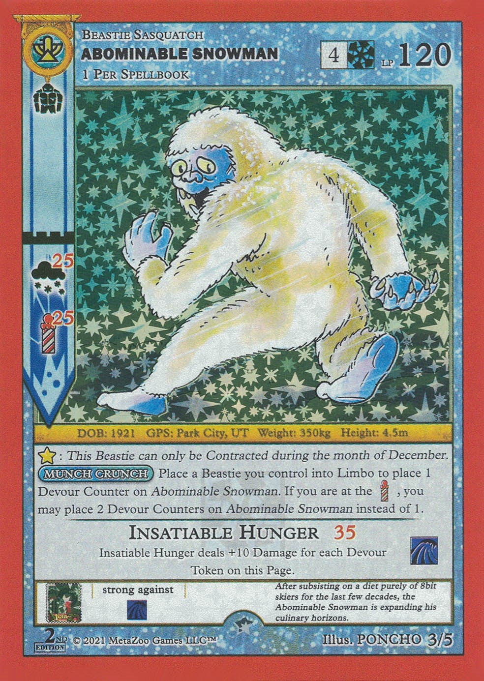 Image for Abominable Snowman (Second Edition) (Holiday Promos) (3/5) - MetaZoo