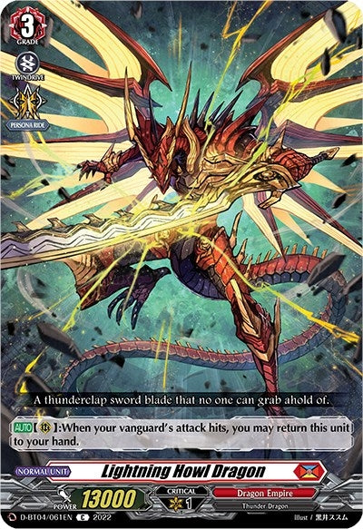 Image for Lightning Howl Dragon (D-BT04: Awakening of Chakrabarthi) (D-BT04/061EN) - Cardfight Vanguard