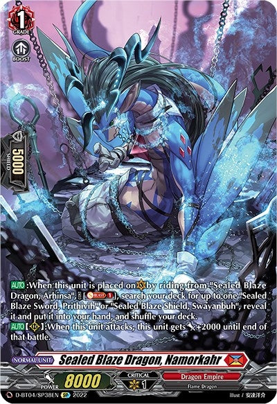 Image for Sealed Blaze Dragon, Namorkahr (SP) (D-BT04: Awakening of Chakrabarthi) (D-BT04/SP38EN) - Cardfight Vanguard
