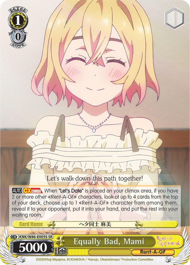 Image for Equally Bad, Mami (SR) (Rent-A-Girlfriend) (KNK/W86-E005S SR) - Weiss Schwarz