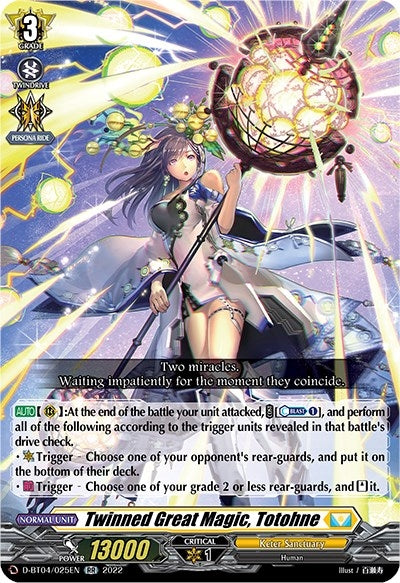 Image for Twinned Great Magic, Totohne (D-BT04: Awakening of Chakrabarthi) (D-BT04/025EN) - Cardfight Vanguard