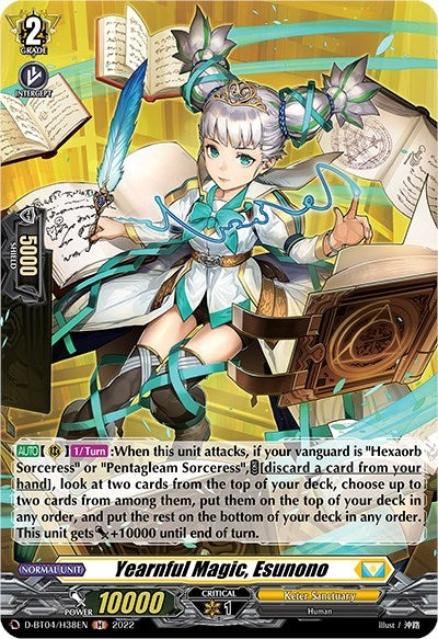 Image for Yearnful Magic, Esunono (Holo) (D-BT04: Awakening of Chakrabarthi) (D-BT04/H38EN) - Cardfight Vanguard