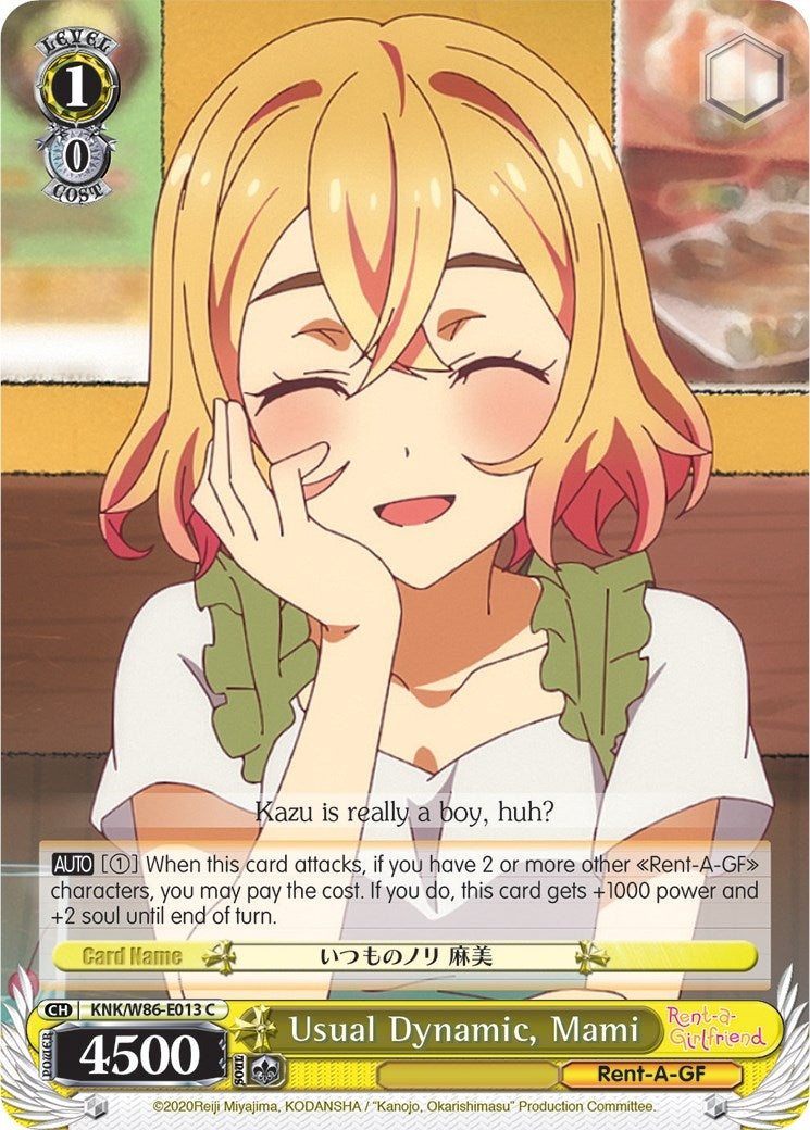 Image for Usual Dynamic, Mami (Rent-A-Girlfriend) (KNK/W86-E013 C) - Weiss Schwarz