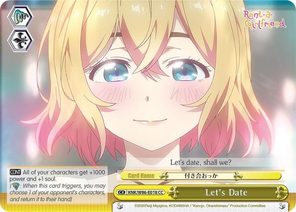 Image for Let's Date (Rent-A-Girlfriend) (KNK/W86-E018 CC) - Weiss Schwarz