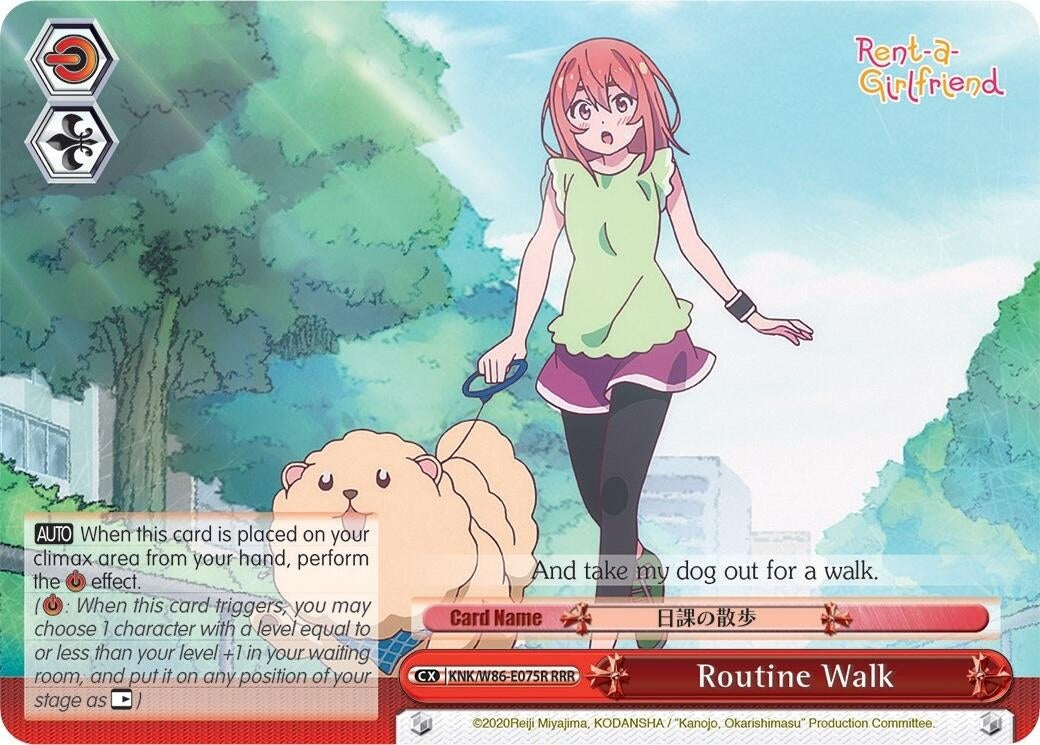 Image for Routine Walk (RRR) (Rent-A-Girlfriend) (KNK/W86-E075R RRR) - Weiss Schwarz