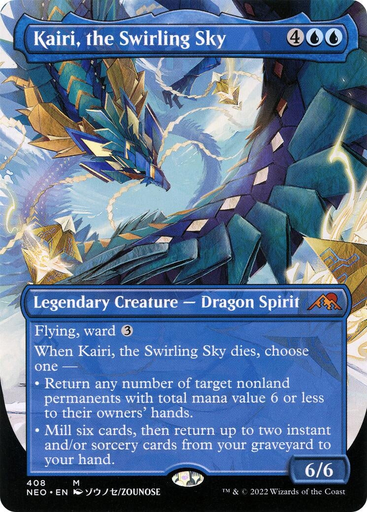 Image for Kairi, the Swirling Sky (Borderless) (Kamigawa: Neon Dynasty) (408) - Magic: The Gathering