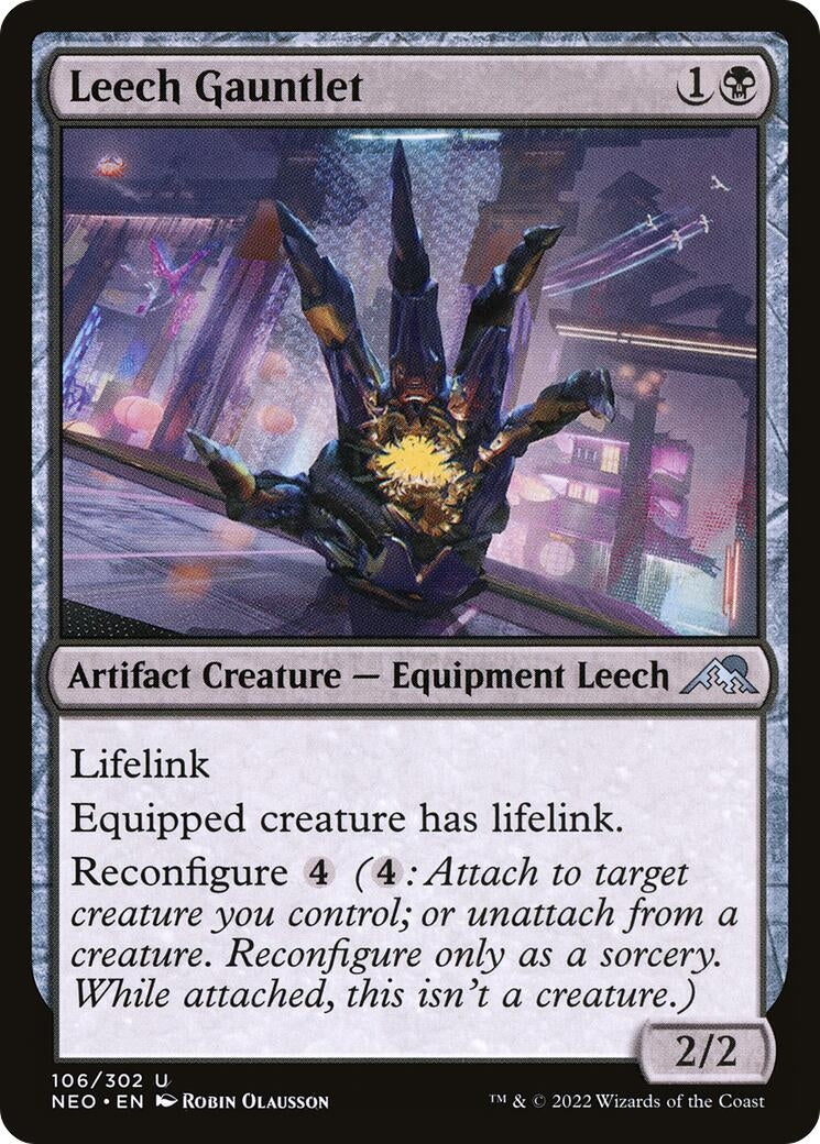 Image for Leech Gauntlet (Kamigawa: Neon Dynasty) (106) - Magic: The Gathering