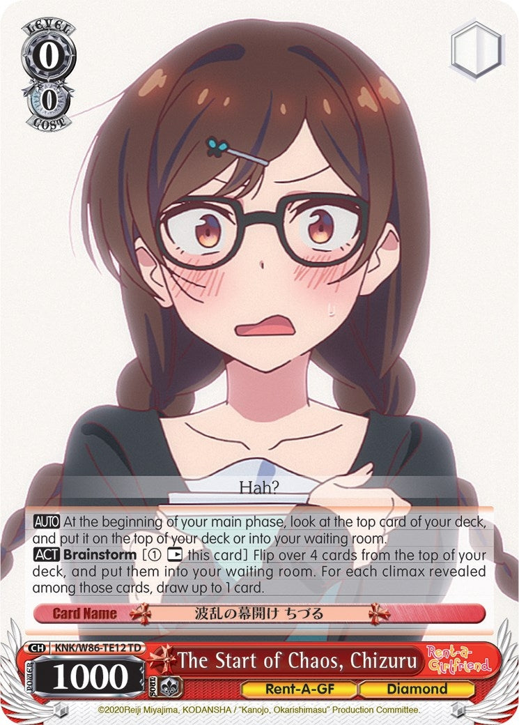 Image for The Start of Chaos, Chizuru (Rent-A-Girlfriend) (KNK/W86-TE12 TD) - Weiss Schwarz