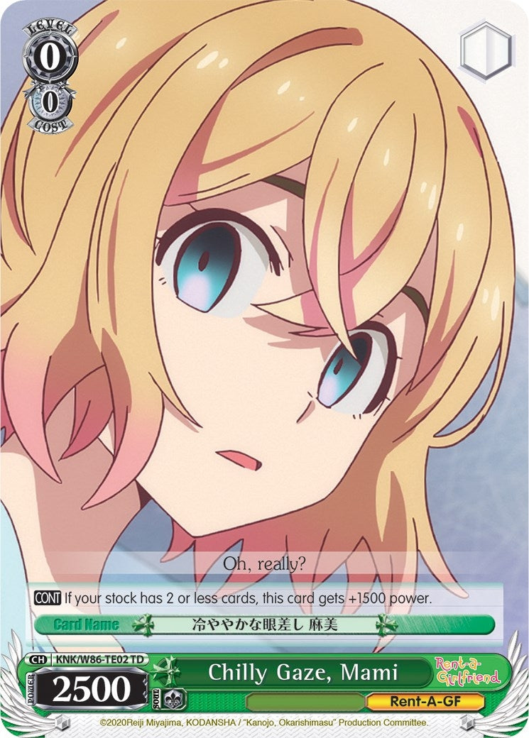 Image for Chilly Gaze, Mami (Rent-A-Girlfriend) (KNK/W86-TE02 TD) - Weiss Schwarz