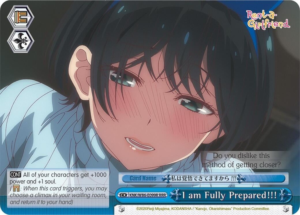 Image for I am Fully Prepared!!! (RRR) (Rent-A-Girlfriend) (KNK/W86-E099R RRR) - Weiss Schwarz