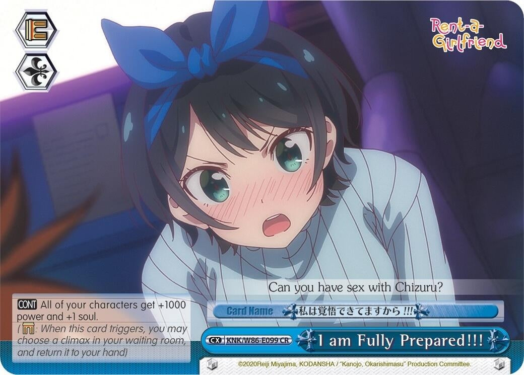 Image for I am Fully Prepared!!! (Rent-A-Girlfriend) (KNK/W86-E099 CR) - Weiss Schwarz