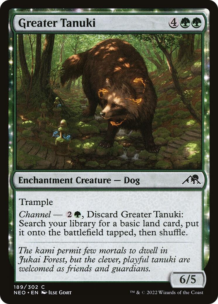 Image for Greater Tanuki (Kamigawa: Neon Dynasty) (189) - Magic: The Gathering