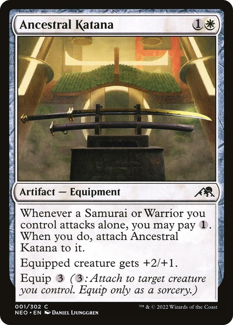 Image for Ancestral Katana (Kamigawa: Neon Dynasty) (1) - Magic: The Gathering