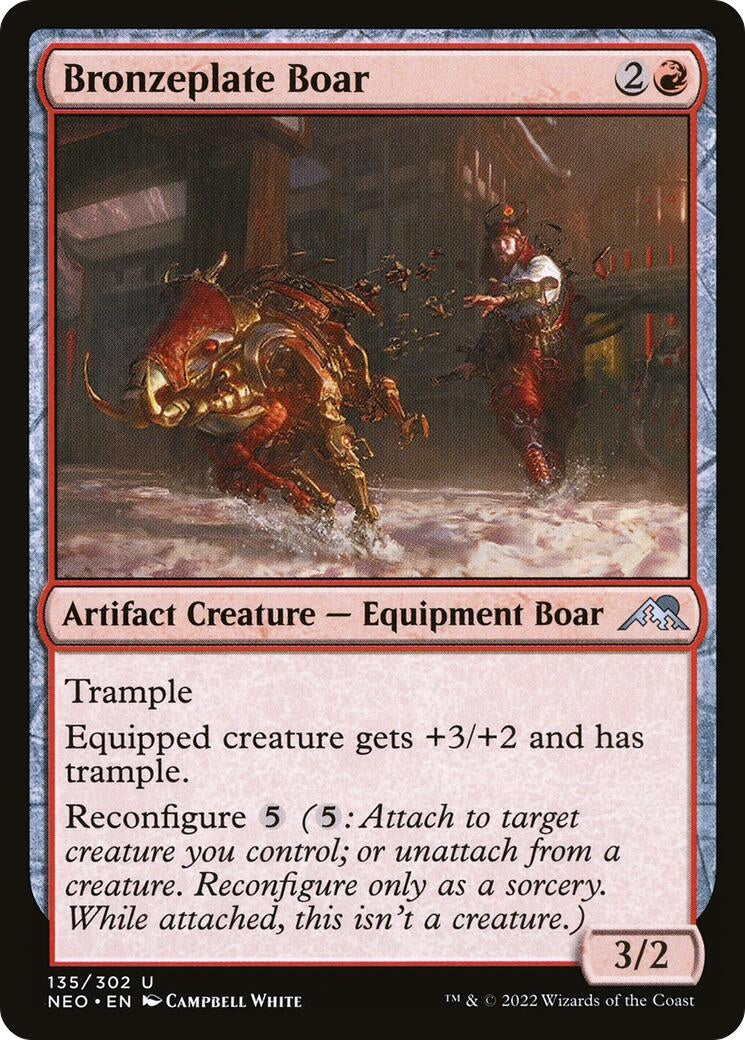 Image for Bronzeplate Boar (Kamigawa: Neon Dynasty) (135) - Magic: The Gathering