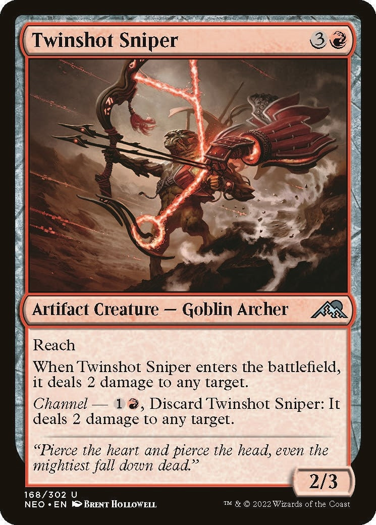 Image for Twinshot Sniper (Kamigawa: Neon Dynasty) (168) - Magic: The Gathering