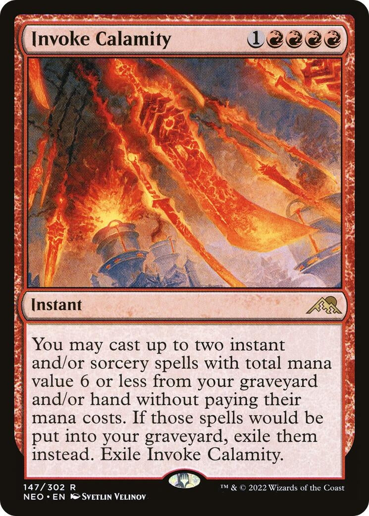Image for Invoke Calamity (Kamigawa: Neon Dynasty) (147) - Magic: The Gathering