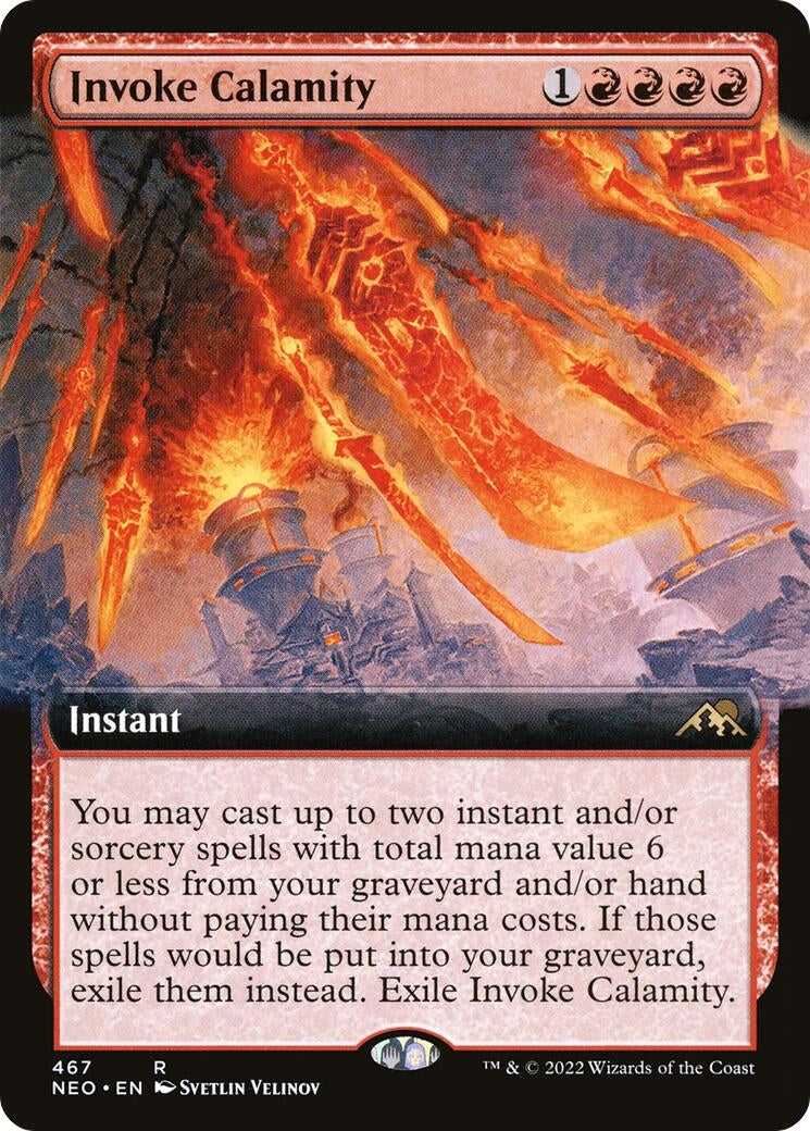 Image for Invoke Calamity (Extended Art) (Kamigawa: Neon Dynasty) (467) - Magic: The Gathering