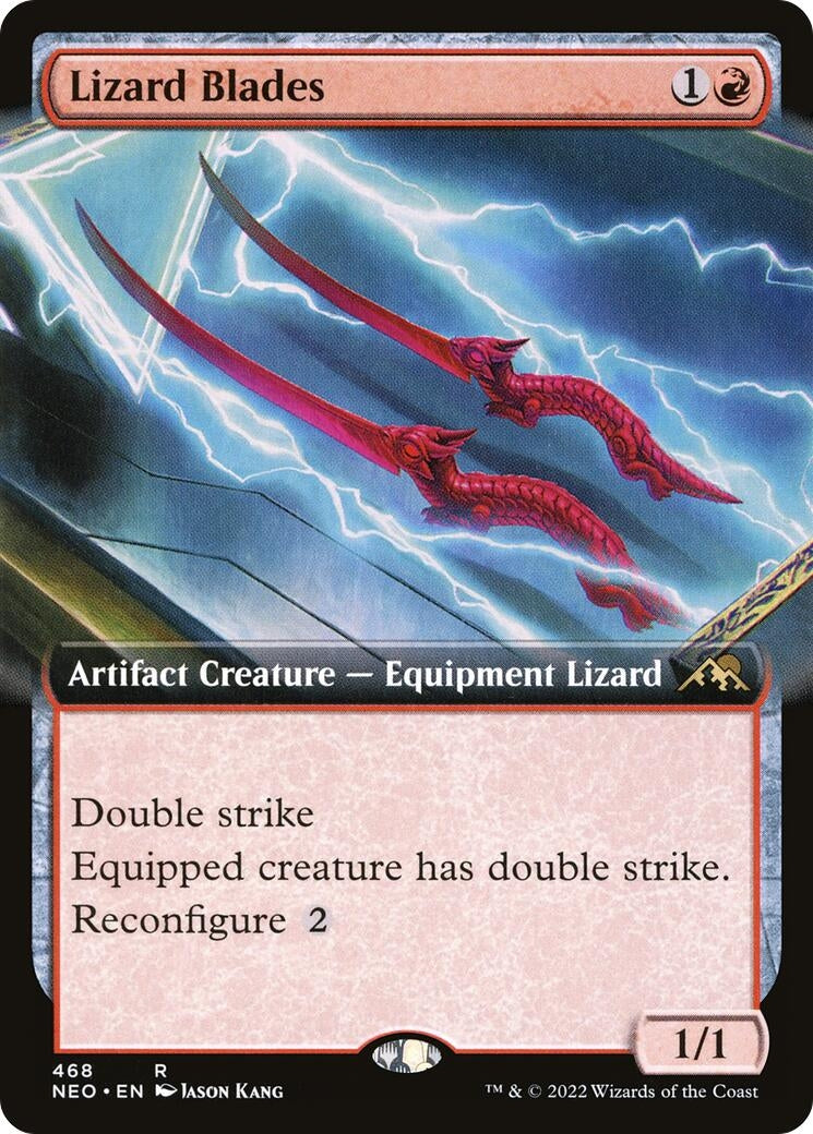 Image for Lizard Blades (Extended Art) (Kamigawa: Neon Dynasty) (468) - Magic: The Gathering