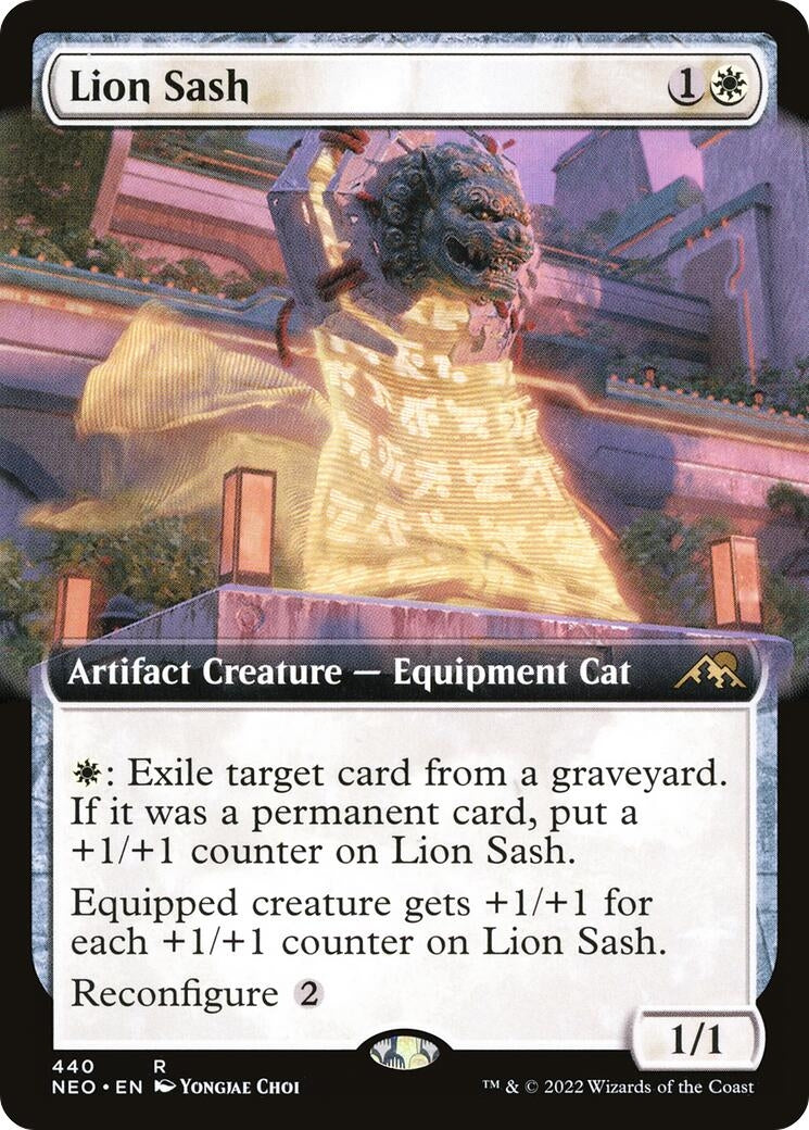 Image for Lion Sash (Extended Art) (Kamigawa: Neon Dynasty) (440) - Magic: The Gathering