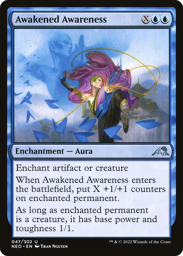 Image for Awakened Awareness (Kamigawa: Neon Dynasty) (47) - Magic: The Gathering