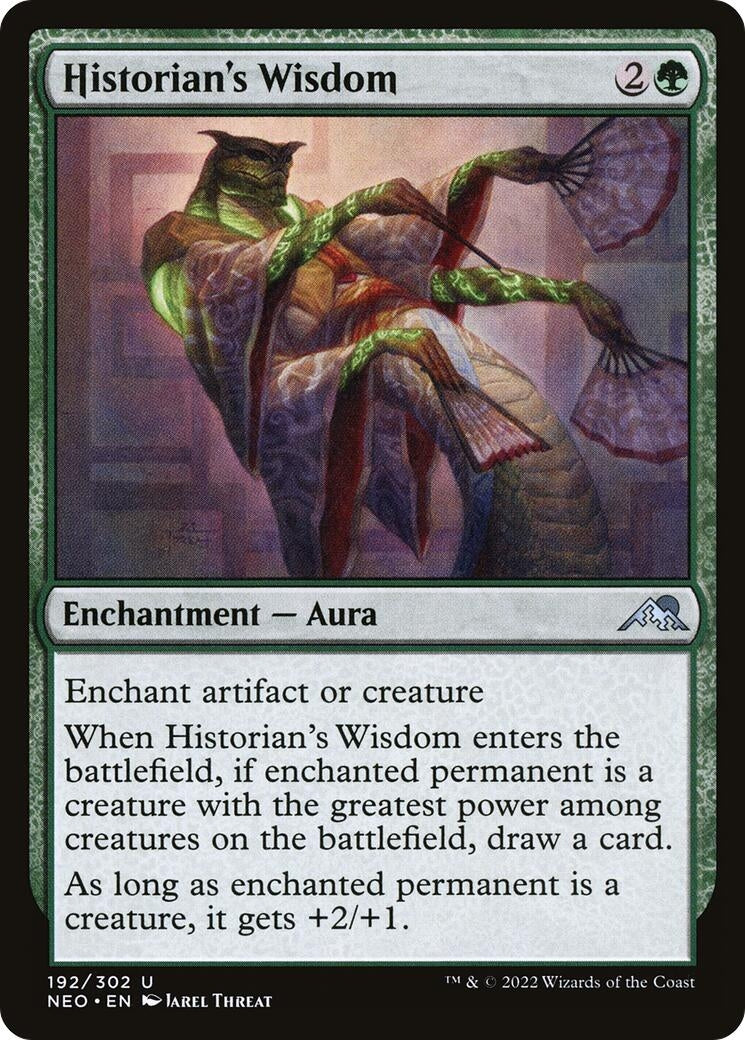 Image for Historian's Wisdom (Kamigawa: Neon Dynasty) (192) - Magic: The Gathering