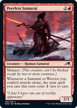 Image for Peerless Samurai (Kamigawa: Neon Dynasty) (156) - Magic: The Gathering