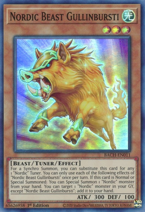 Image for Nordic Beast Gullinbursti (Battle of Chaos) (BACH-EN011) - YuGiOh