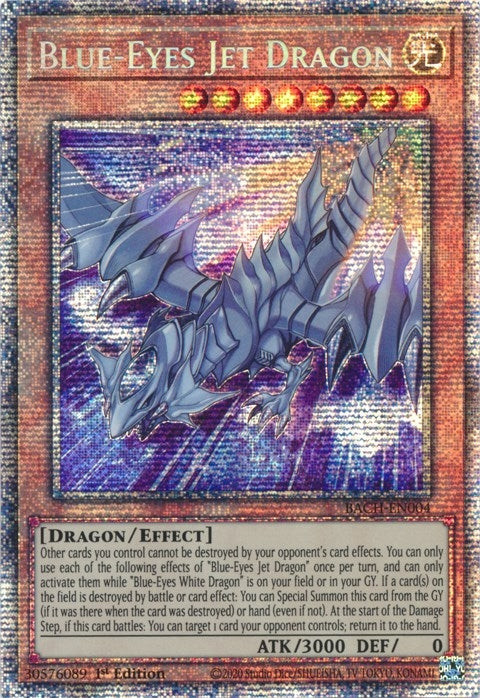 Image for Blue-Eyes Jet Dragon (Starlight Rare) (Battle of Chaos) (BACH-EN004) - YuGiOh