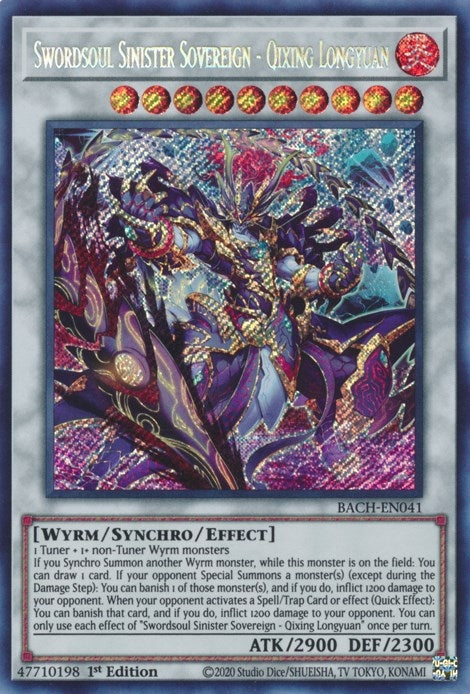 Image for Swordsoul Sinister Sovereign - Qixing Longyuan (Battle of Chaos) (BACH-EN041) - YuGiOh