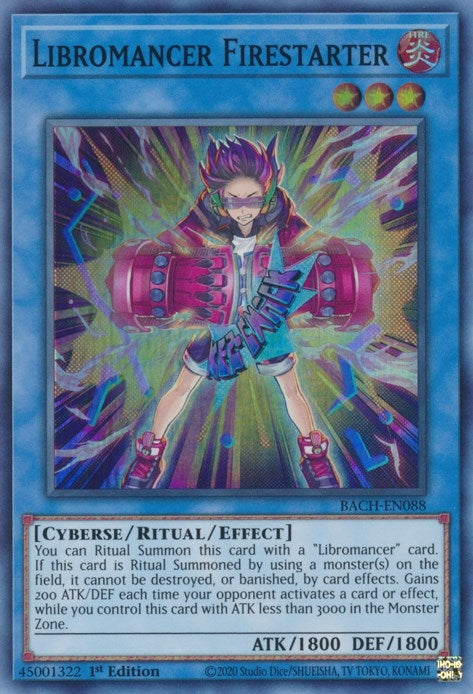 Image for Libromancer Firestarter (Battle of Chaos) (BACH-EN088) - YuGiOh