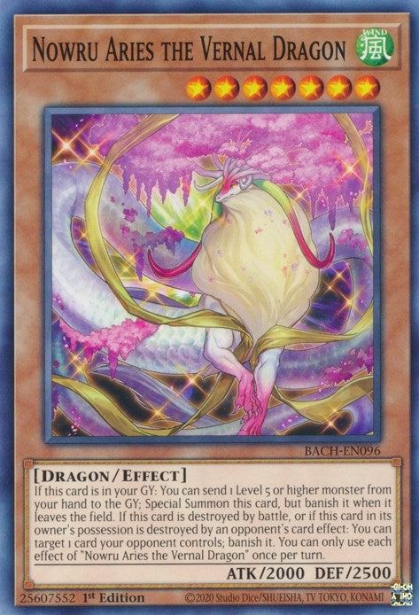 Image for Nowru Aries the Vernal Dragon (Battle of Chaos) (BACH-EN096) - YuGiOh