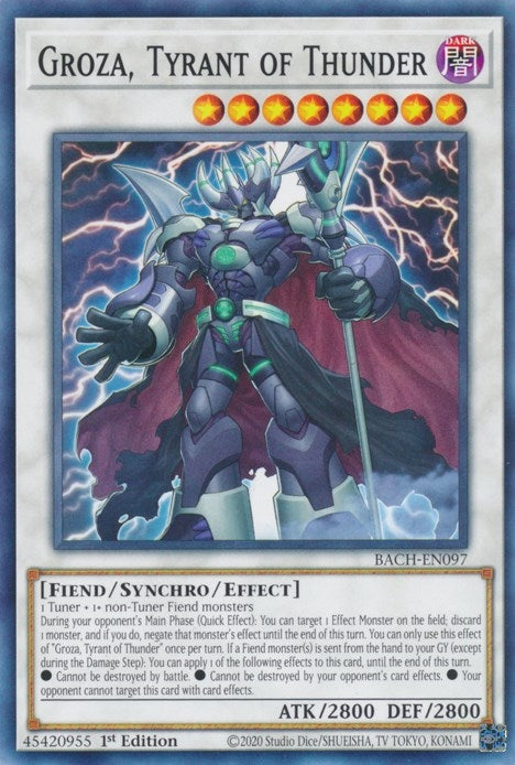 Image for Groza, Tyrant of Thunder (Battle of Chaos) (BACH-EN097) - YuGiOh