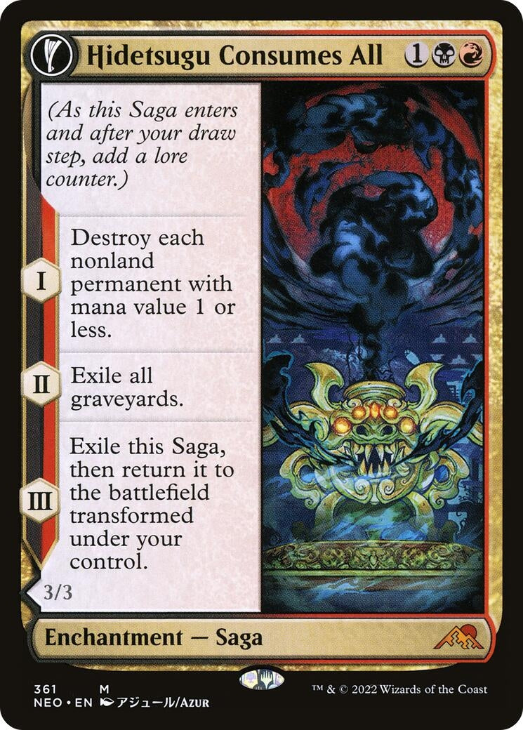 Image for Hidetsugu Consumes All (Showcase) (Kamigawa: Neon Dynasty) (361) - Magic: The Gathering