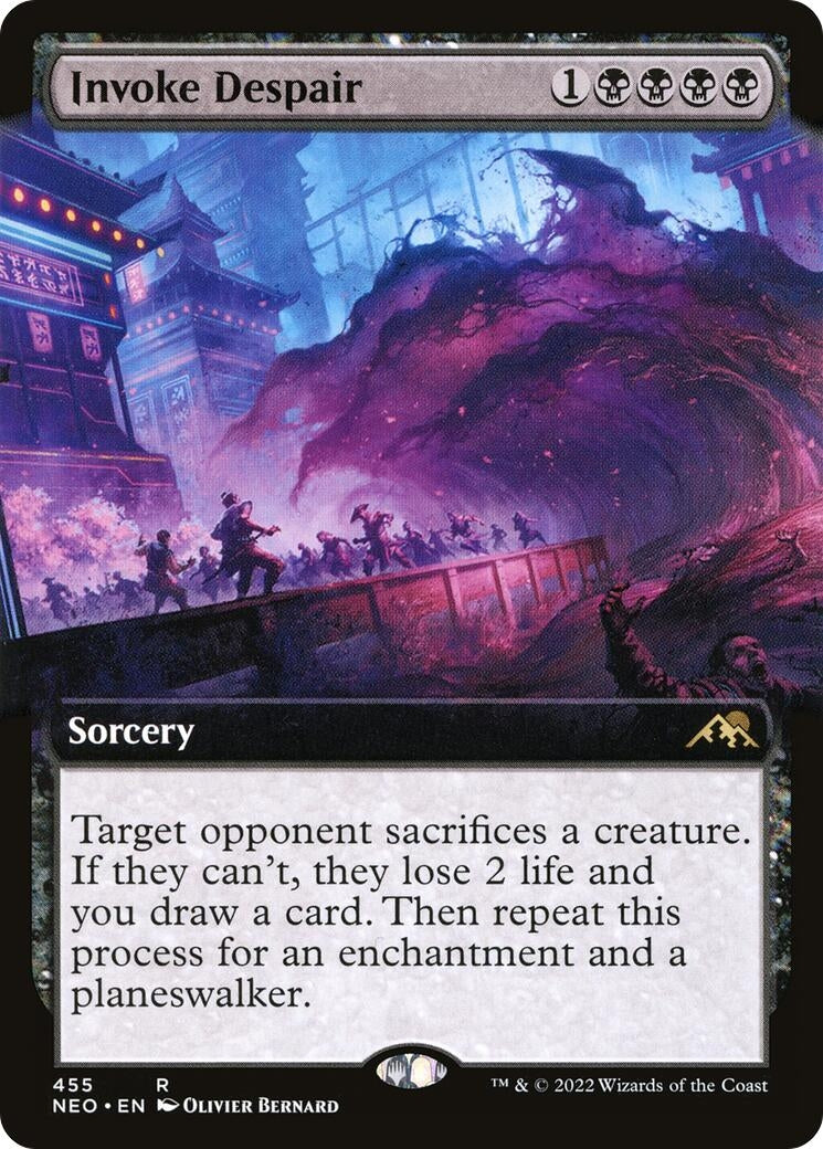 Image for Invoke Despair (Extended Art) (Kamigawa: Neon Dynasty) (455) - Magic: The Gathering